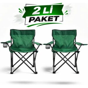 2 Adet Kamp Sandalyesi - Katlanabilir Sandalye - 2 Adet